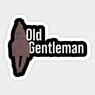 Old Gentleman of Raahe Text - Cowskin Suit - Diving Dress Sticker